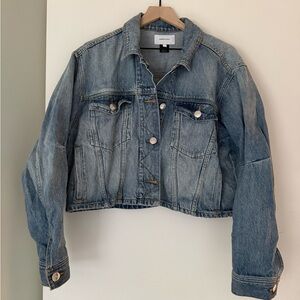 Current Elliott Collin Cropped Denim Jacket Size 1